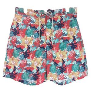 Nautica Mens Nautical Swim Board Shorts Under the Sea Life Ocean Fish Coral L